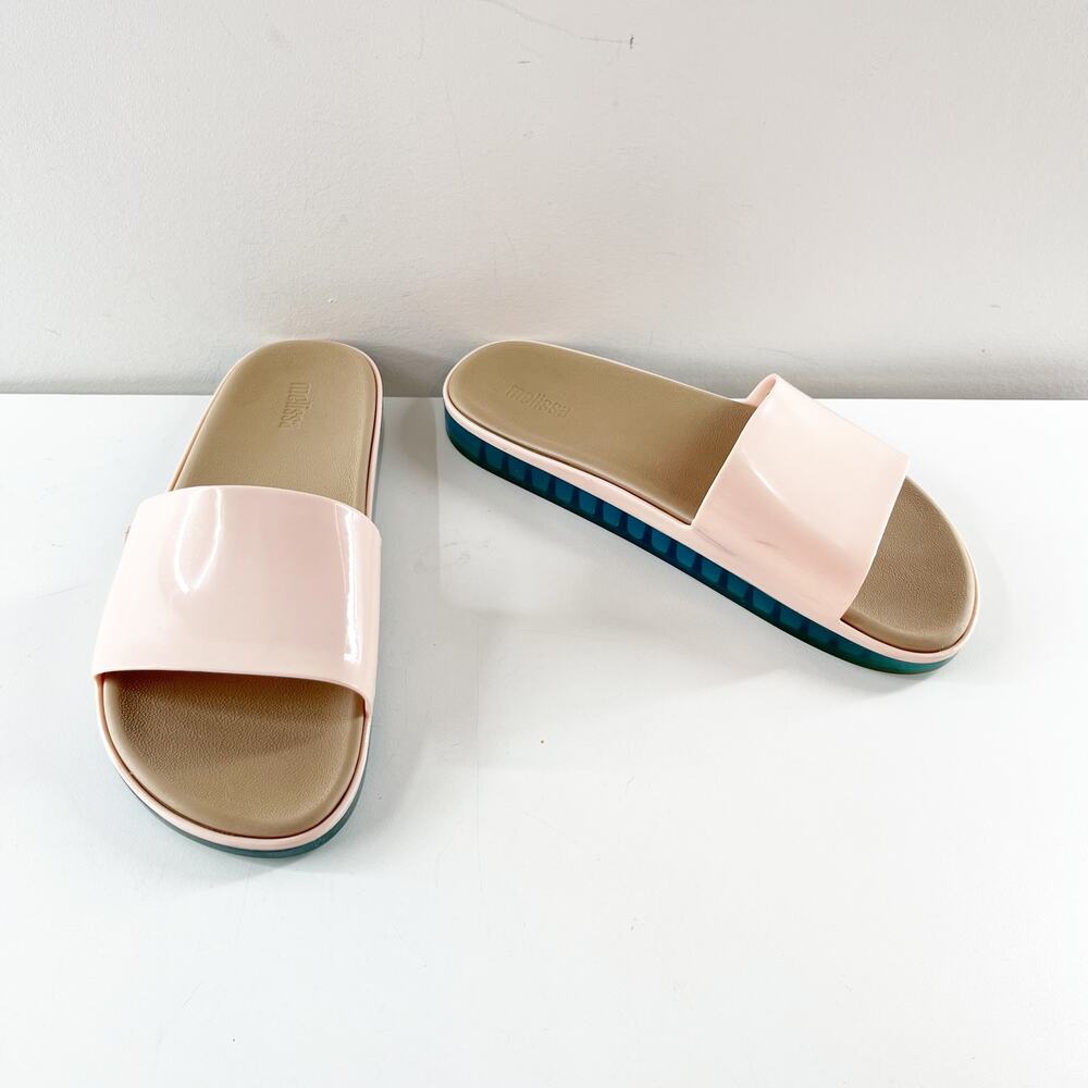 Melissa Beach Pool Slide Sandals in Pink 7 - Picture 4 of 8